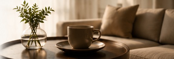 A calm, elegant hospitality setting